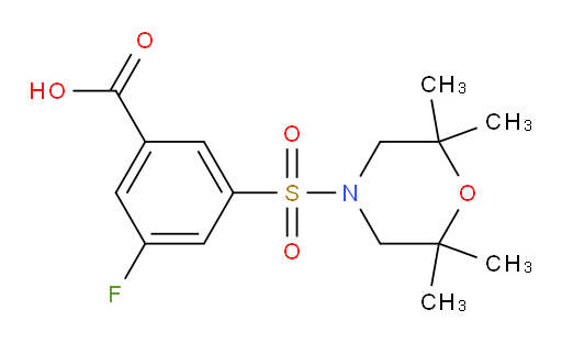 3-fluoro-5-((2,2,6,6-tetramethylmorpholino)sulfonyl)benzoic acid