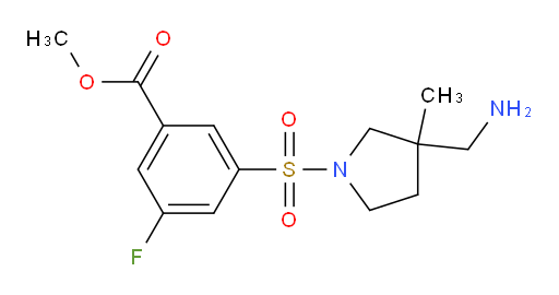 methyl 3-((3-(aminomethyl)-3-methylpyrrolidin-1-yl)sulfonyl)-5-fluorobenzoate