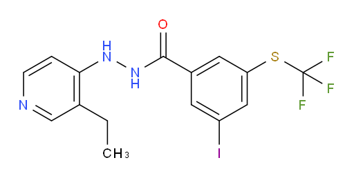 N'-(3-ethylpyridin-4-yl)-3-iodo-5-((trifluoromethyl)thio)benzohydrazide