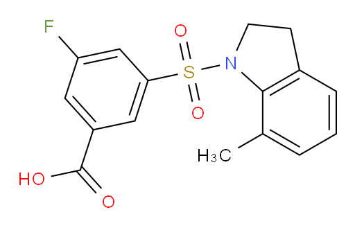 3-fluoro-5-((7-methylindolin-1-yl)sulfonyl)benzoic acid