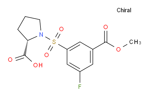 (S)-1-((3-fluoro-5-(methoxycarbonyl)phenyl)sulfonyl)pyrrolidine-2-carboxylic acid