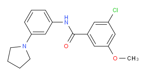 3-chloro-5-methoxy-N-(3-(pyrrolidin-1-yl)phenyl)benzamide