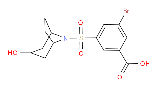 3-bromo-5-((3-hydroxy-8-azabicyclo[3.2.1]octan-8-yl)sulfonyl)benzoic acid