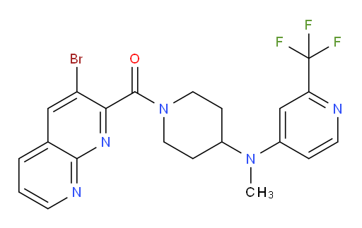 (3-bromo-1,8-naphthyridin-2-yl)(4-(methyl(2-(trifluoromethyl)pyridin-4-yl)amino)piperidin-1-yl)methanone