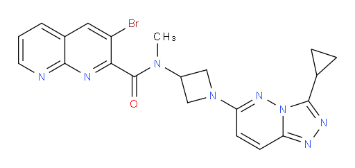 3-bromo-N-(1-(3-cyclopropyl-[1,2,4]triazolo[4,3-b]pyridazin-6-yl)azetidin-3-yl)-N-methyl-1,8-naphthyridine-2-carboxamide