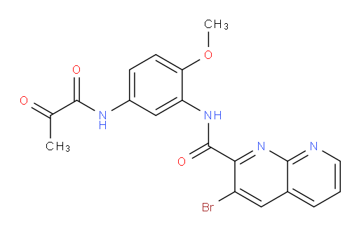 3-bromo-N-(2-methoxy-5-(2-oxopropanamido)phenyl)-1,8-naphthyridine-2-carboxamide