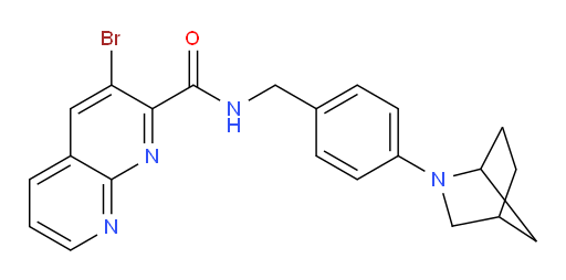 N-(4-(2-azabicyclo[2.2.1]heptan-2-yl)benzyl)-3-bromo-1,8-naphthyridine-2-carboxamide