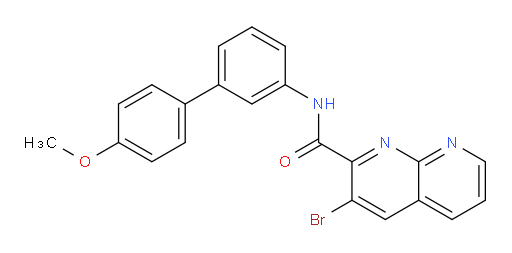 3-bromo-N-(4'-methoxy-[1,1'-biphenyl]-3-yl)-1,8-naphthyridine-2-carboxamide
