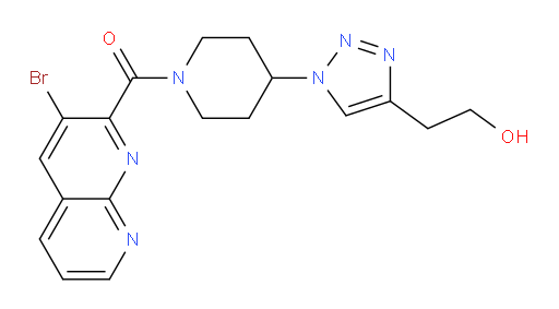 (3-bromo-1,8-naphthyridin-2-yl)(4-(4-(2-hydroxyethyl)-1H-1,2,3-triazol-1-yl)piperidin-1-yl)methanone