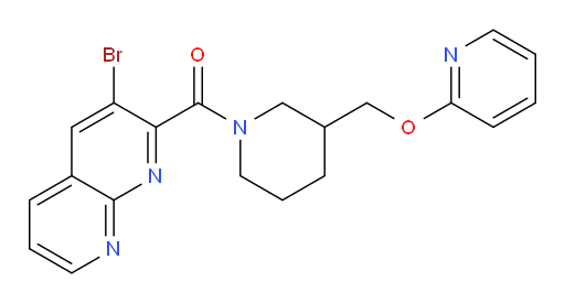 (3-bromo-1,8-naphthyridin-2-yl)(3-((pyridin-2-yloxy)methyl)piperidin-1-yl)methanone