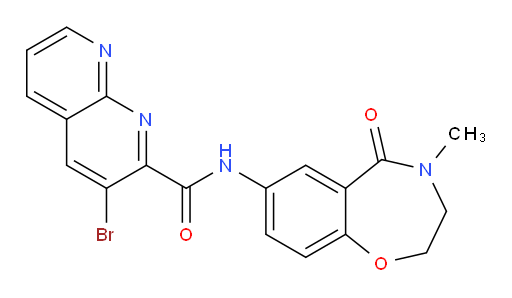 3-bromo-N-(4-methyl-5-oxo-2,3,4,5-tetrahydrobenzo[f][1,4]oxazepin-7-yl)-1,8-naphthyridine-2-carboxamide