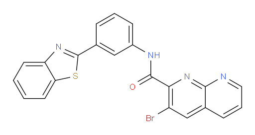 N-(3-(benzo[d]thiazol-2-yl)phenyl)-3-bromo-1,8-naphthyridine-2-carboxamide