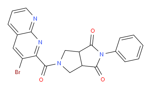 5-(3-bromo-1,8-naphthyridine-2-carbonyl)-2-phenyltetrahydropyrrolo[3,4-c]pyrrole-1,3(2H,3aH)-dione
