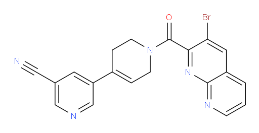 1'-(3-bromo-1,8-naphthyridine-2-carbonyl)-1',2',3',6'-tetrahydro-[3,4'-bipyridine]-5-carbonitrile