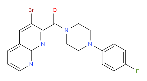 (3-bromo-1,8-naphthyridin-2-yl)(4-(4-fluorophenyl)piperazin-1-yl)methanone