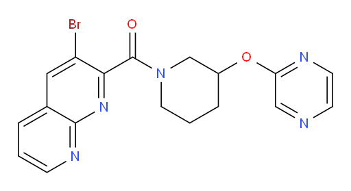 (3-bromo-1,8-naphthyridin-2-yl)(3-(pyrazin-2-yloxy)piperidin-1-yl)methanone