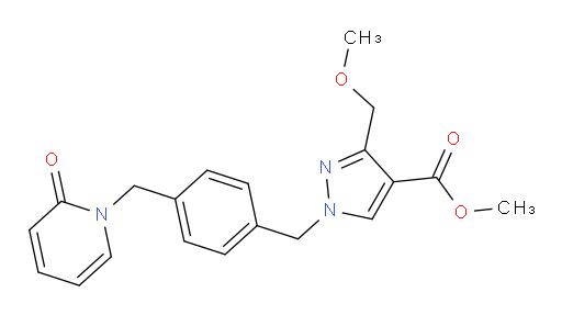 1H-Pyrazole-4-carboxylic acid, 3-(methoxymethyl)-1-[[4-[(2-oxo-1(2H)-pyridinyl)methyl]phenyl]methyl]-, methyl ester