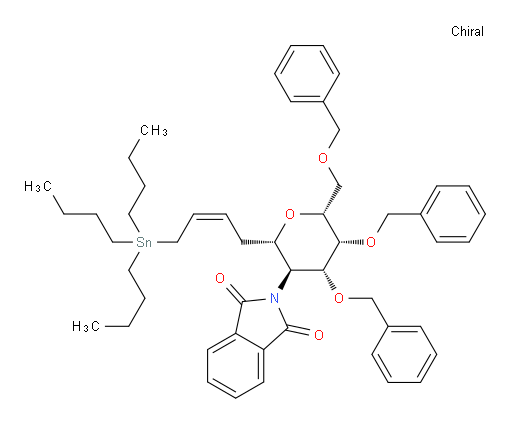 2-((2S,3S,4R,5R,6R)-4,5-bis(benzyloxy)-6-((benzyloxy)methyl)-2-((Z)-4-(tributylstannyl)but-2-en-1-yl)tetrahydro-2H-pyran-3-yl)isoindoline-1,3-dione