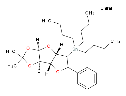tributyl((3aR,3bR,6aS,7aR)-2,2-dimethyl-5-phenylhexahydrofuro[2',3':4,5]furo[2,3-d][1,3]dioxol-6-yl)stannane