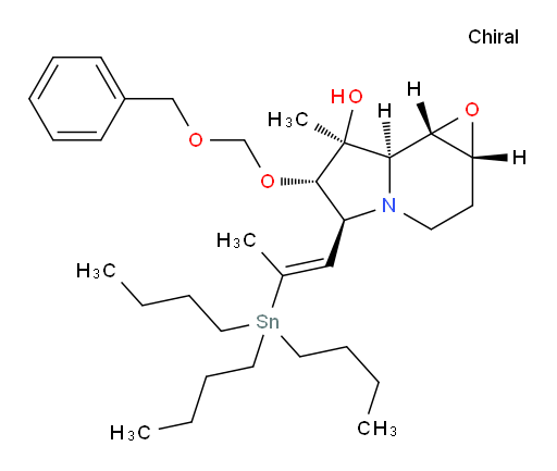 (1aR,5S,6S,7S,7aR,7bS)-6-((benzyloxy)methoxy)-7-methyl-5-((E)-2-(tributylstannyl)prop-1-en-1-yl)octahydrooxireno[2,3-g]indolizin-7-ol
