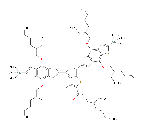 2-ethylhexyl 4,6-bis(4,8-bis((2-ethylhexyl)oxy)-6-(trimethylstannyl)benzo[1,2-b:4,5-b']dithiophen-2-yl)-3-fluorothieno[3,4-b]thiophene-2-carboxylate