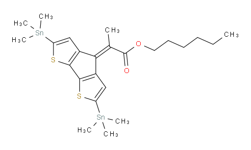 hexyl 2-(2,6-bis(trimethylstannyl)-4H-cyclopenta[1,2-b:5,4-b']dithiophen-4-ylidene)propanoate