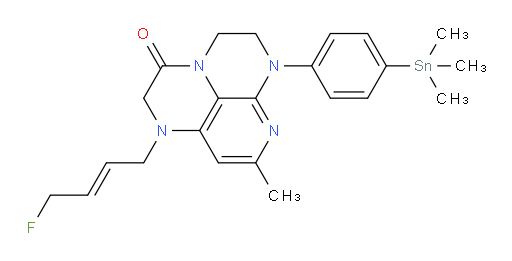 (E)-1-(4-fluorobut-2-en-1-yl)-8-methyl-6-(4-(trimethylstannyl)phenyl)-1,2,5,6-tetrahydro-1,3a,6,7-tetraazaphenalen-3(4H)-one