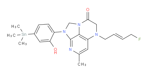 (E)-5-(4-fluorobut-2-en-1-yl)-1-(2-hydroxy-4-(trimethylstannyl)phenyl)-7-methyl-4,5-dihydro-1H-1,2a,5,8-tetraazaacenaphthylen-3(2H)-one