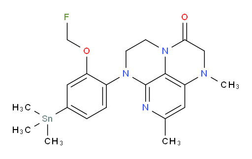 6-(2-(fluoromethoxy)-4-(trimethylstannyl)phenyl)-1,8-dimethyl-1,2,5,6-tetrahydro-1,3a,6,7-tetraazaphenalen-3(4H)-one