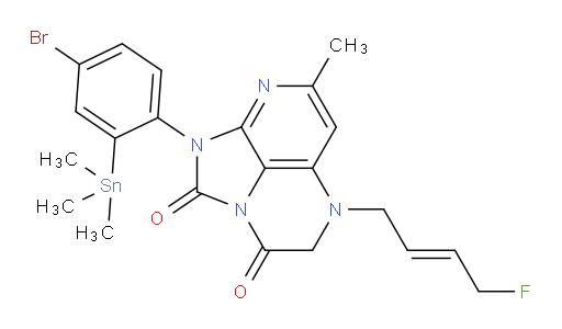 (E)-1-(4-bromo-2-(trimethylstannyl)phenyl)-5-(4-fluorobut-2-en-1-yl)-7-methyl-4,5-dihydro-1H-1,2a,5,8-tetraazaacenaphthylene-2,3-dione