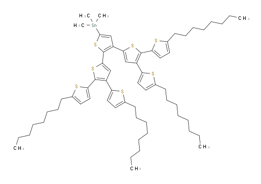 Tributyl[5,5′′′′-dioctyl-3′,4′′′-bis(5-octyl-2-thienyl)[2,2′:5′,2′′:3′′,2′′′:4′′′,2′′′′-quinquethiophen]-5′′-yl]stannane