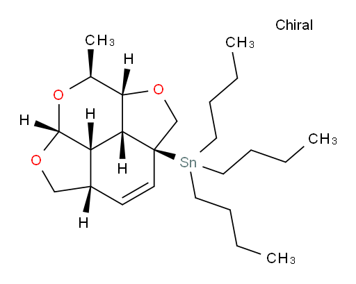 tributyl((2aS,2a1R,4aS,4a1S,6aR,8S,8aR)-8-methyl-2a,2a1,4a,4a1,5,6a,8,8a-octahydro-2H-difuro[2,3,4-de:4',3',2'-ij]isochromen-2a-yl)stannane
