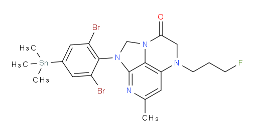 1-(2,6-dibromo-4-(trimethylstannyl)phenyl)-5-(3-fluoropropyl)-7-methyl-4,5-dihydro-1H-1,2a,5,8-tetraazaacenaphthylen-3(2H)-one