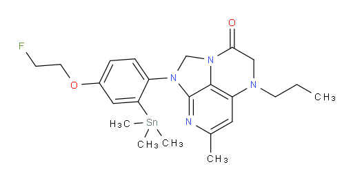 1-(4-(2-fluoroethoxy)-2-(trimethylstannyl)phenyl)-7-methyl-5-propyl-4,5-dihydro-1H-1,2a,5,8-tetraazaacenaphthylen-3(2H)-one