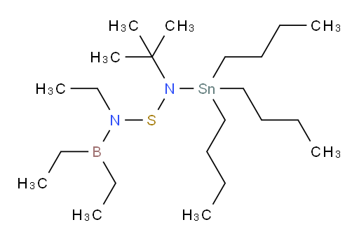 S-(tert-butyl(tributylstannyl)amino)-N-(diethylboryl)-N-ethylthiohydroxylamine