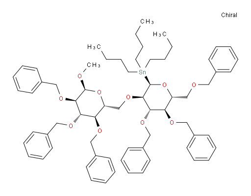 ((2R,3R,4S,5R,6R)-4,5-bis(benzyloxy)-6-((benzyloxy)methyl)-3-(((2R,3R,4S,5R,6S)-3,4,5-tris(benzyloxy)-6-methoxytetrahydro-2H-pyran-2-yl)methoxy)tetrahydro-2H-pyran-2-yl)tributylstannane