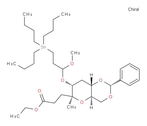 ethyl 3-((2R,4aR,6S,7R,8aS)-7-(1-methoxy-3-(tributylstannyl)propoxy)-6-methyl-2-phenylhexahydropyrano[3,2-d][1,3]dioxin-6-yl)propanoate