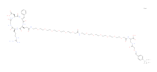 (S)-48-((2S,5S,11S,14R)-14-benzyl-11-(carboxymethyl)-5-(3-guanidinopropyl)-3,6,9,12,15-pentaoxo-1,4,7,10,13-pentaazacyclopentadecan-2-yl)-4,25,46-trioxo-2-((2-(((E)-(4-(trimethylstannyl)benzylidene)amino)oxy)acetamido)methyl)-6,9,12,15,18,21,27,30,33,36,39,42-dodecaoxa-3,24,45-triazaoctatetracontan-1-oic acid