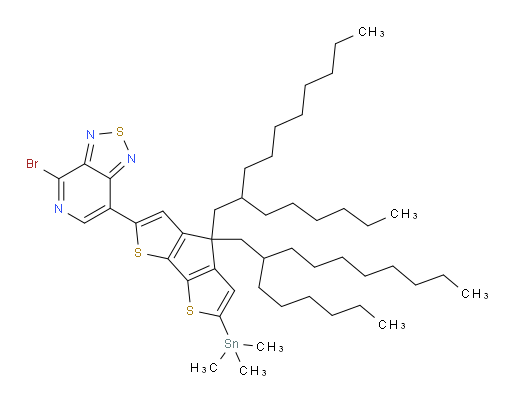 7-(4,4-bis(2-hexyldecyl)-6-(trimethylstannyl)-4H-cyclopenta[1,2-b:5,4-b']dithiophen-2-yl)-4-bromo-[1,2,5]thiadiazolo[3,4-c]pyridine