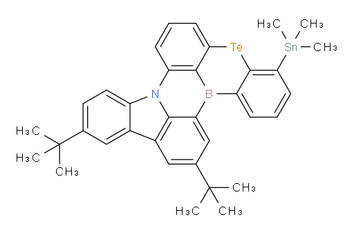 11,14-di-tert-butyl-4-(trimethylstannyl)-5-tellura-8b-aza-15b-borabenzo[a]naphtho[1,2,3-hi]aceanthrylene