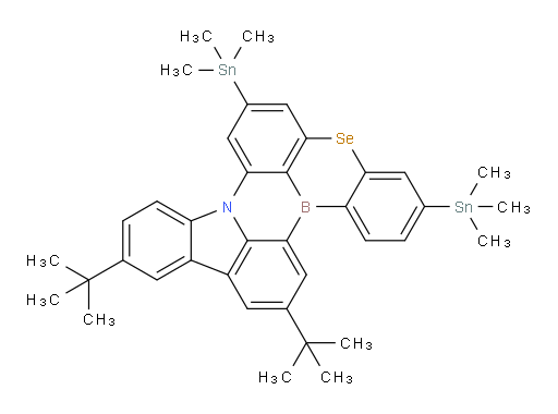 11,14-di-tert-butyl-3,7-bis(trimethylstannyl)-5-selena-8b-aza-15b-borabenzo[a]naphtho[1,2,3-hi]aceanthrylene