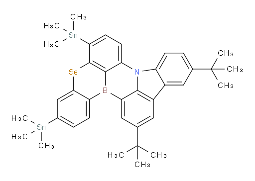 11,14-di-tert-butyl-3,6-bis(trimethylstannyl)-5-selena-8b-aza-15b-borabenzo[a]naphtho[1,2,3-hi]aceanthrylene