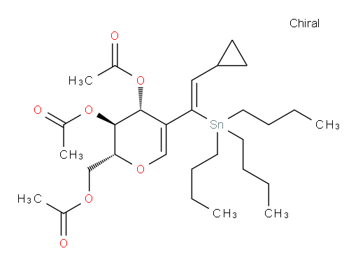 (2R,3S,4R)-2-(acetoxymethyl)-5-((Z)-2-cyclopropyl-1-(tributylstannyl)vinyl)-3,4-dihydro-2H-pyran-3,4-diyl diacetate