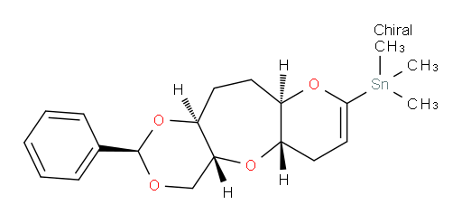 trimethyl((2R,4aR,5aS,9aR,11aS)-2-phenyl-4,4a,5a,6,9a,10,11,11a-octahydro-[1,3]dioxino[5,4-b]pyrano[2,3-f]oxepin-8-yl)stannane