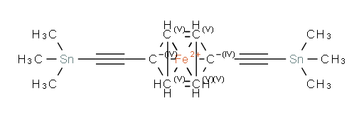Ferrocene, 1,1′-bis[(trimethylstannyl)ethynyl]-