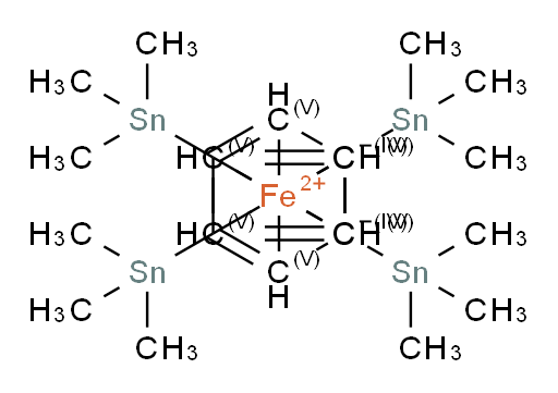 Ferrocene, 1,1′,3,3′-tetrakis(trimethylstannyl)- (9CI, ACI)