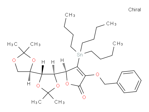 (S)-3-(benzyloxy)-5-((4R,4'R,5S)-2,2,2',2'-tetramethyl-[4,4'-bi(1,3-dioxolan)]-5-yl)-4-(tributylstannyl)furan-2(5H)-one