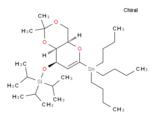 (((4aR,8R,8aS)-2,2-dimethyl-6-(tributylstannyl)-4,4a,8,8a-tetrahydropyrano[3,2-d][1,3]dioxin-8-yl)oxy)triisopropylsilane