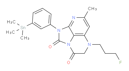5-(3-fluoropropyl)-7-methyl-1-(3-(trimethylstannyl)phenyl)-4,5-dihydro-1H-1,2a,5,8-tetraazaacenaphthylene-2,3-dione