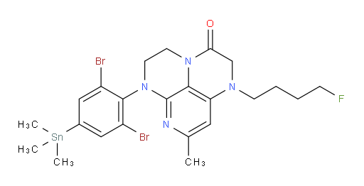 6-(2,6-dibromo-4-(trimethylstannyl)phenyl)-1-(4-fluorobutyl)-8-methyl-1,2,5,6-tetrahydro-1,3a,6,7-tetraazaphenalen-3(4H)-one